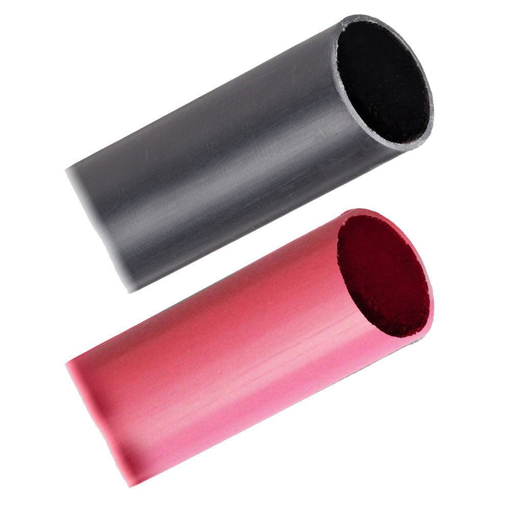 Pacer Battery Cable Heavy Wall Heat Shrink Tubing  1 x 3  BlackRed 2Pieces Combo Pack BHW13BKRD
