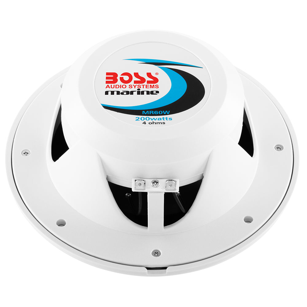 Boss Audio MR60 65 Round Speakers  White  Pair MR60
