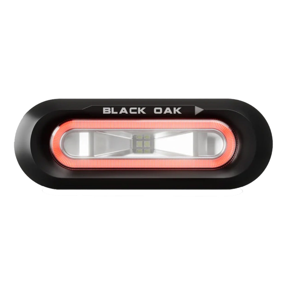 Black Oak Low Pro Flush  Black Housing  Red LED LPSFR