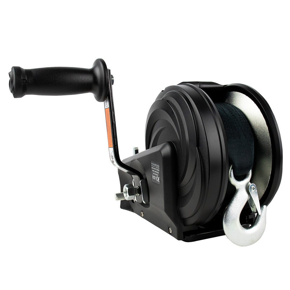 Powerwinch Select Series Winch 1800lb 2 Speed 6 Crank Arm  Carbon Black 21400W18006BR