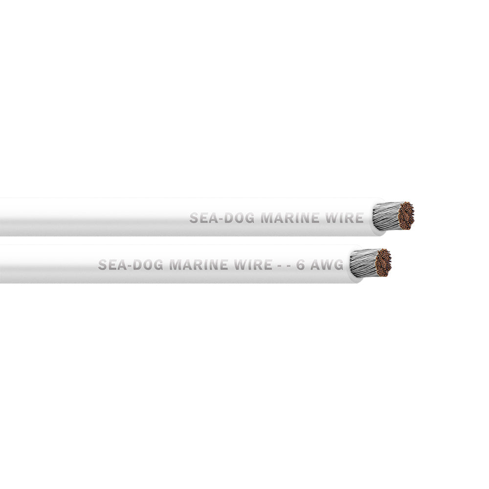 SeaDog 6 AWG White Battery Cable  750 8006058
