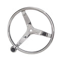 13-1/2" Stainless Steel Marine Steering Wheel w/ Knob