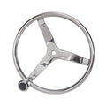 15-1/2" Stainless Steel Boat Steering Wheel w/ Standard Knob