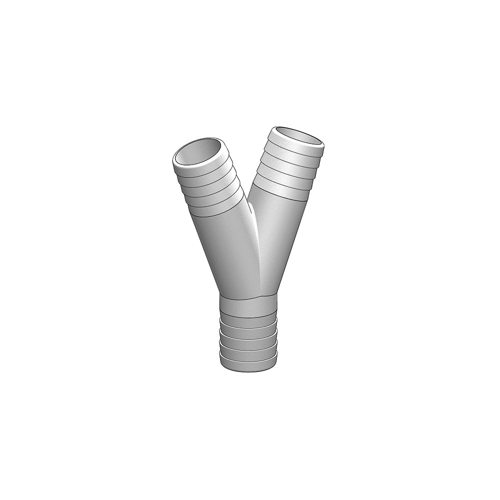 Y Piece 1.5" (38.1mm), White