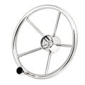 13" Stainless Steel Steering Wheel FG w/knob