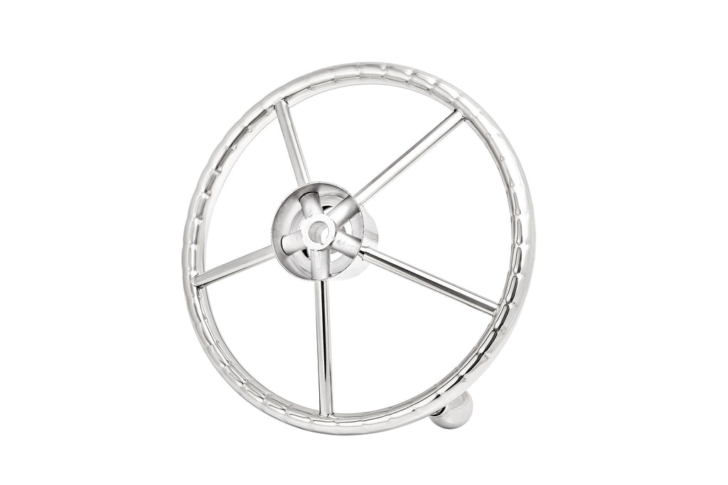 13" Stainless Steel Steering Wheel FG w/knob