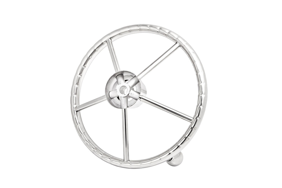 13" Stainless Steel Steering Wheel FG w/knob