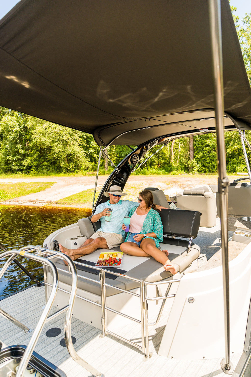 Pontoon Boat Sun Shade System