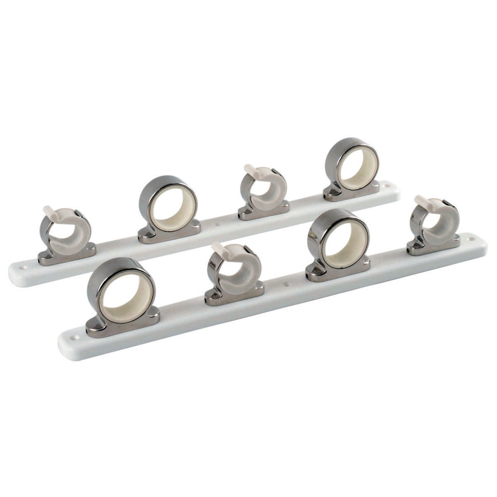 TACO 4Rod Hanger wPoly Rack  Polished Stainless Steel F1627521
