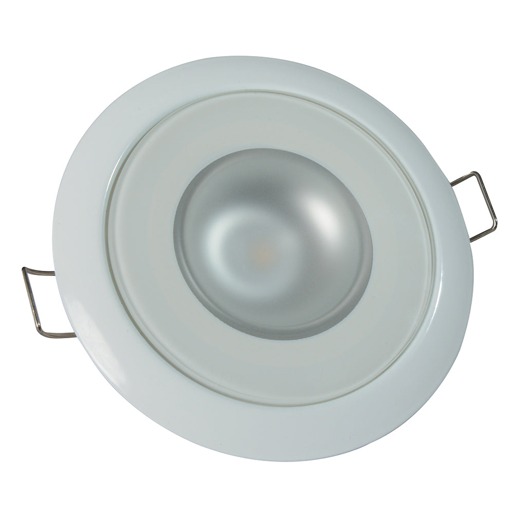 Lumitec Mirage  Flush Mount Down Light  Glass FinishWhite Bezel  4Color WhiteRedBluePurple NonDimming 113120