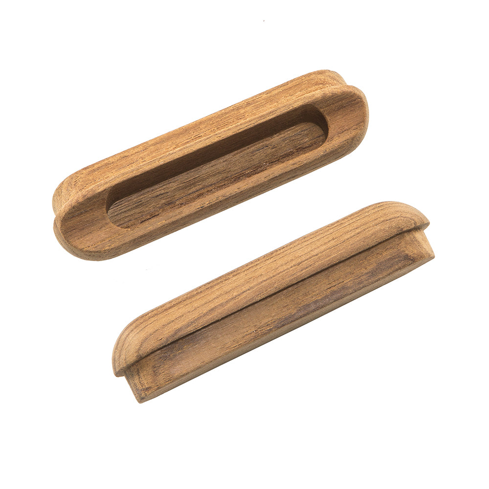 Whitecap Teak Oblong Drawer Pull  4116L  2 Pack 60124A