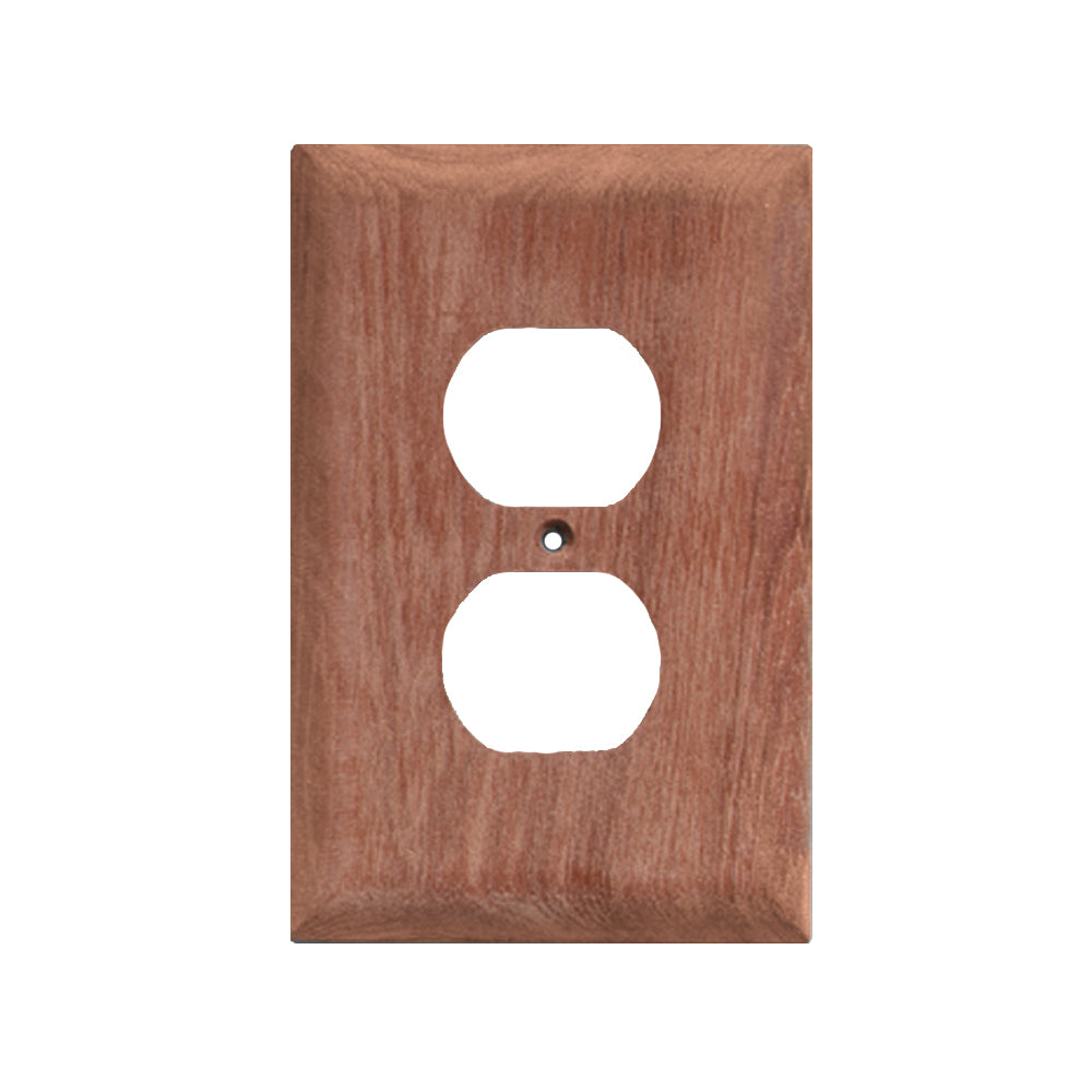 Whitecap Teak Outlet CoverReceptacle Plate 60170