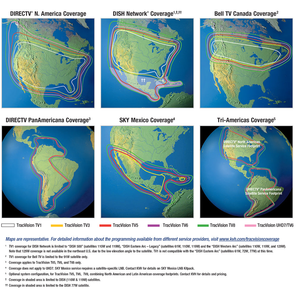 KVH TracVision TV6  wCircular LNB for North America 01036907