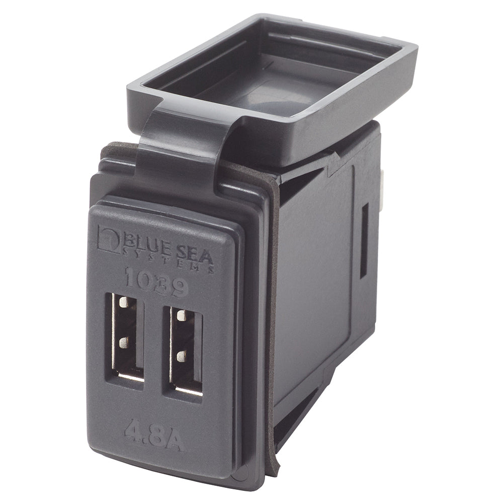 Blue Sea Dual USB Charger  24V Contura Mount 1039