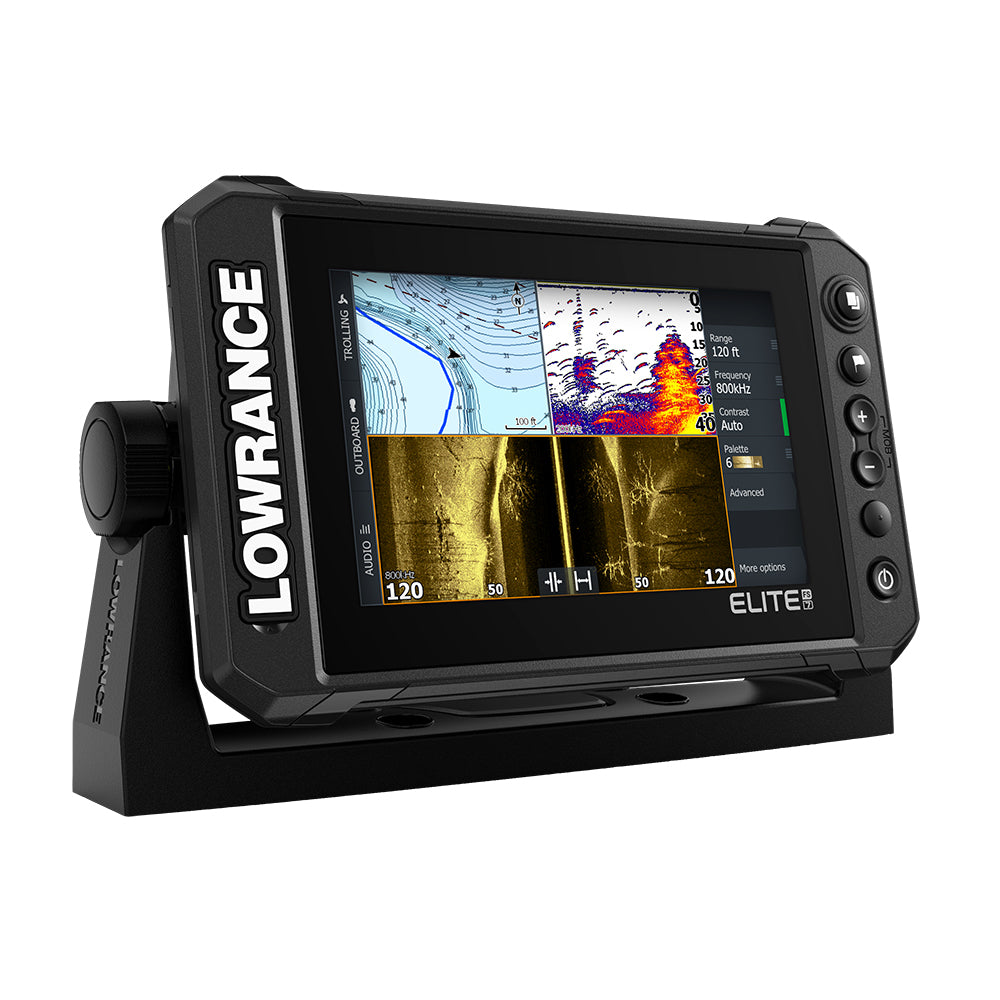 Lowrance Elite FS 7 ChartplotterFishfinder wActive Imaging 3in1 Transom Mount Transducer 00015688001