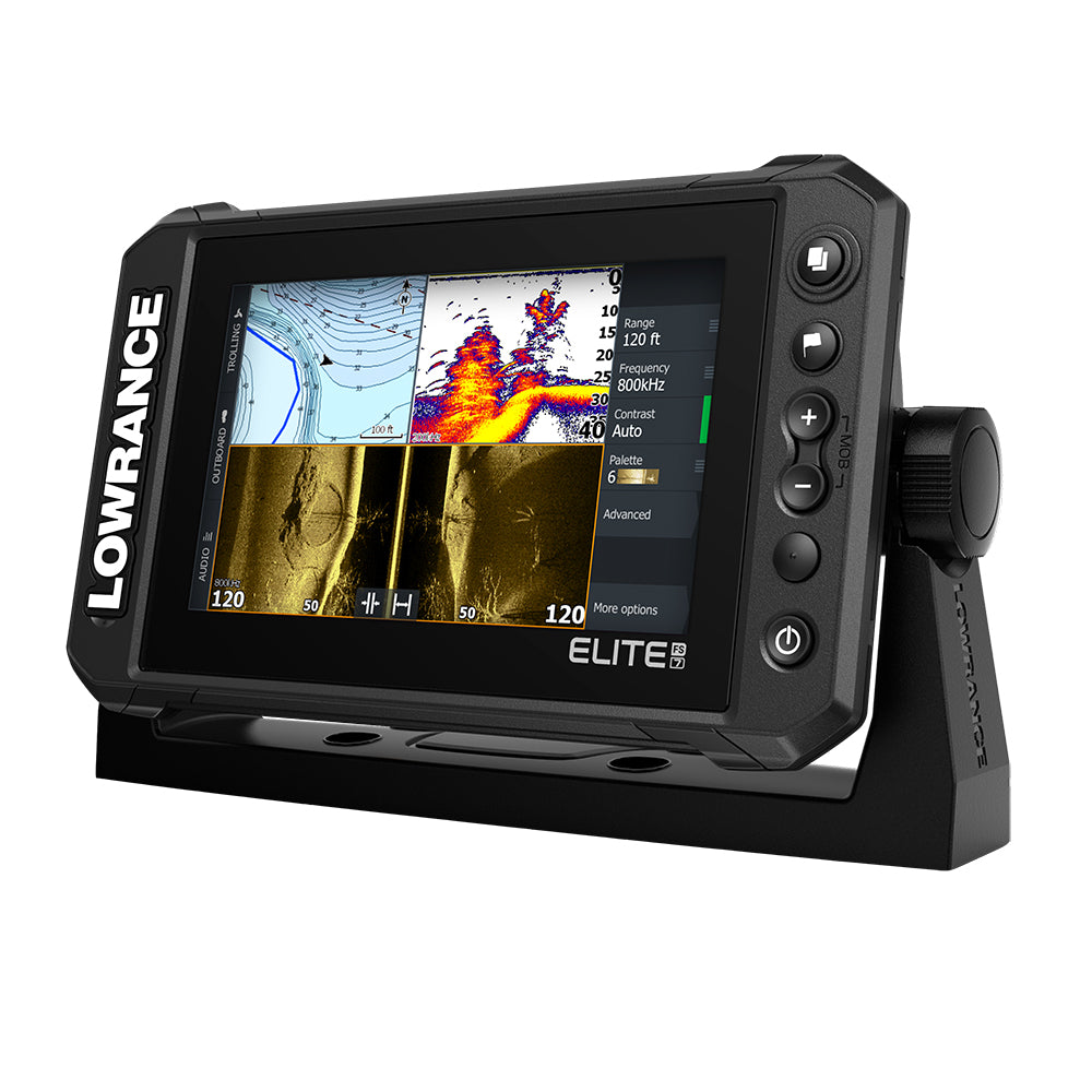 Lowrance Elite FS 7 ChartplotterFishfinder wActive Imaging 3in1 Transom Mount Transducer 00015688001