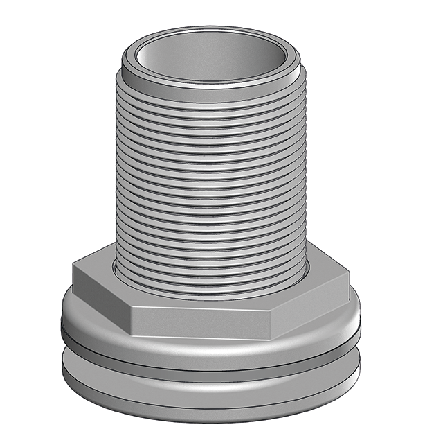 Thru-hull Domed 2" (50.8mm) NPS White