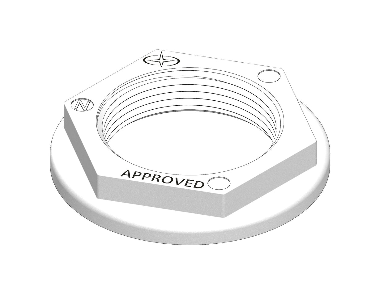 Thru-hull Nut 1.5" (38.1mm) NPS, White