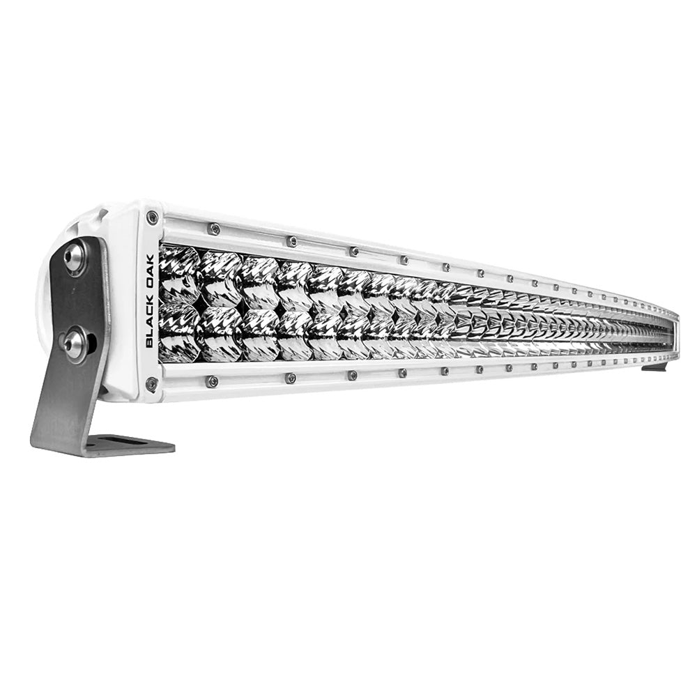 Black Oak Pro Series 30 Curved Double Row 50 LED Light Bar  Combo Optics  White Housing 50CCMD5OS