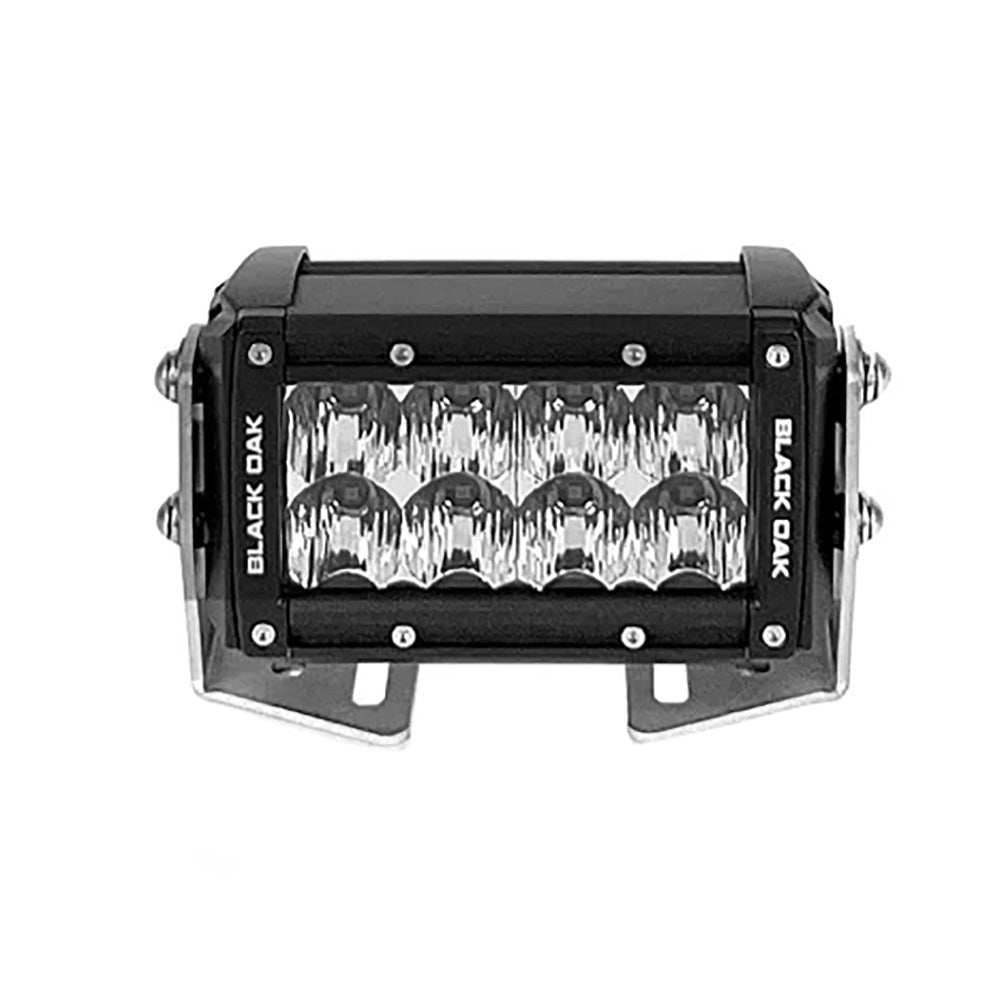 Black Oak Pro Series 30 Double Row 4 LED Light Bar  Flood Optics  Black Housing 4FD5OS