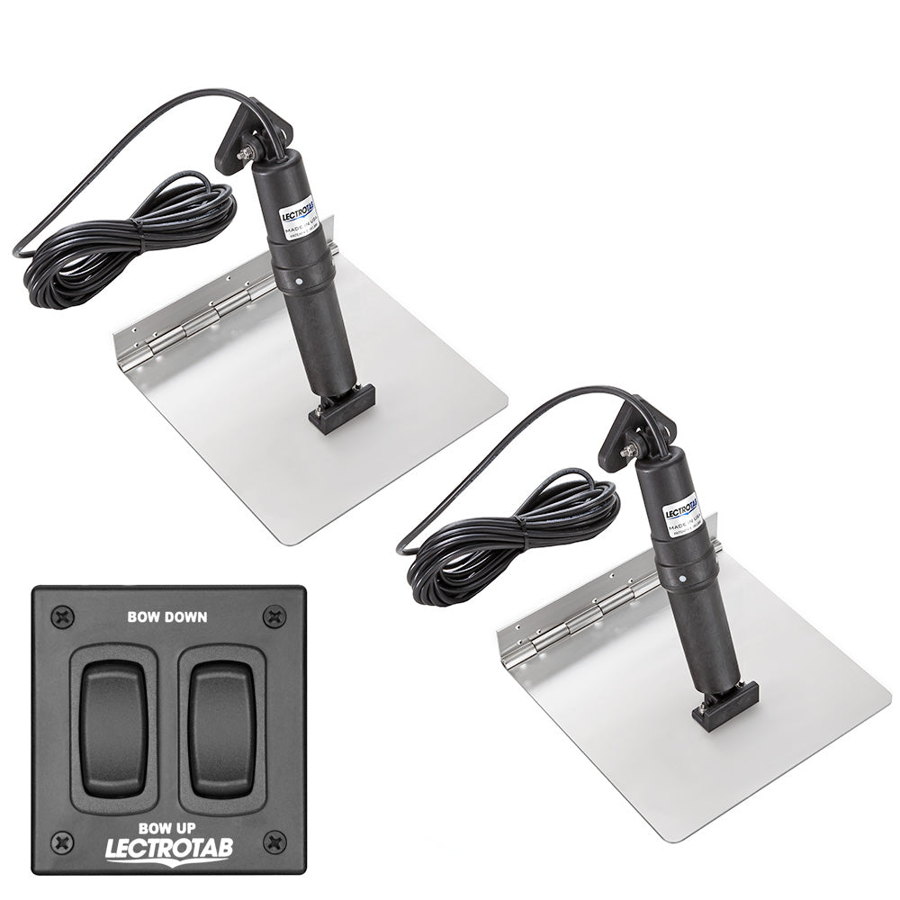 Lectrotab XKA Stainless Steel Trim Tab Kit wRocker Switch  12 x 24  XKAF12X24