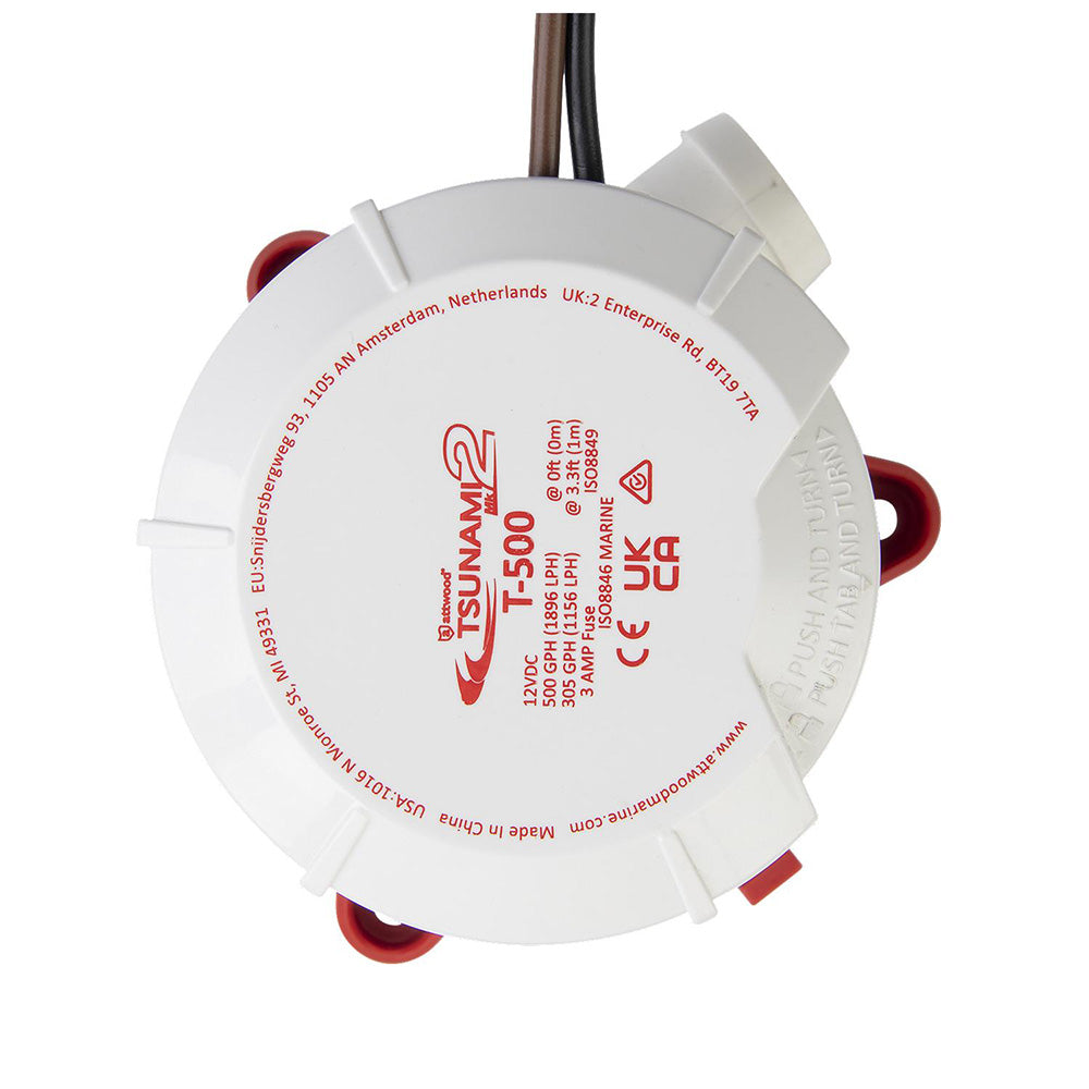 Attwood Tsunami MK2 Manual Bilge Pump  T500  500 GPH  12V 56067