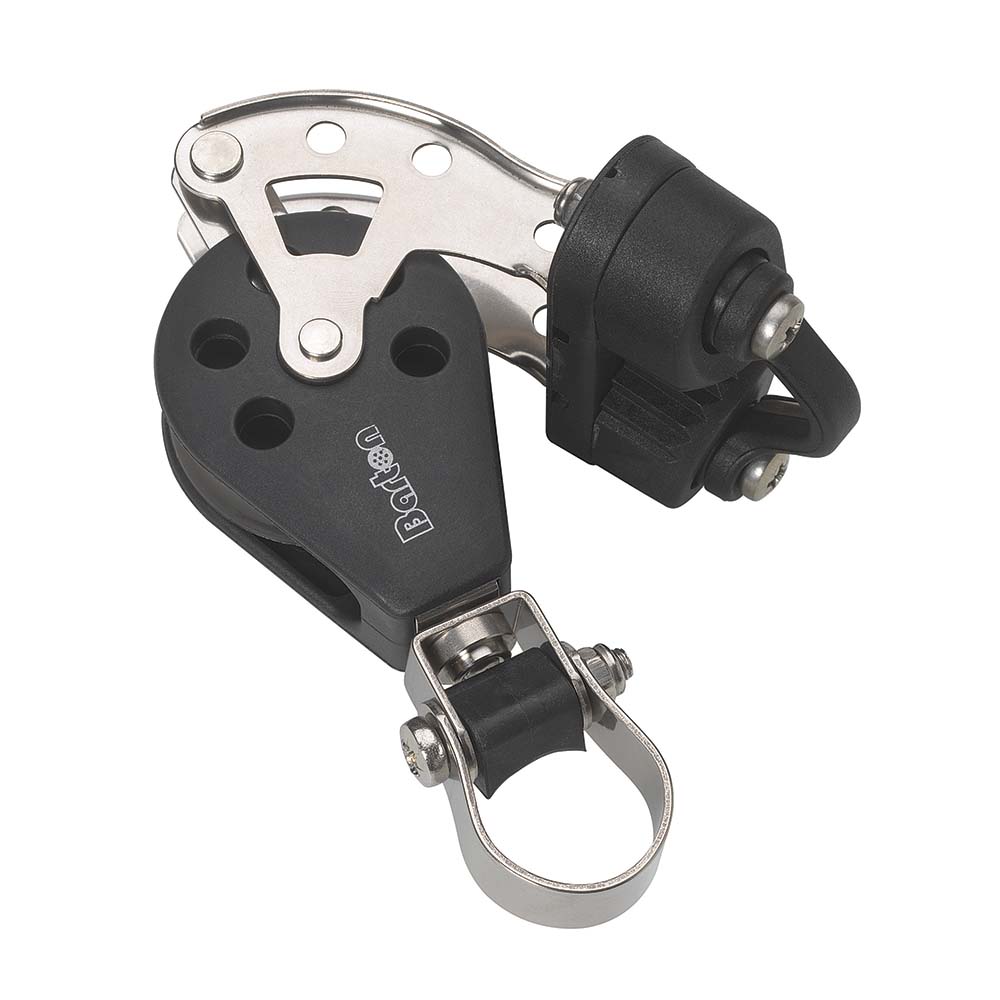 Barton Marine Size 3 Stanchion Lead Block  Single wBecket  Cam Cleat N03591