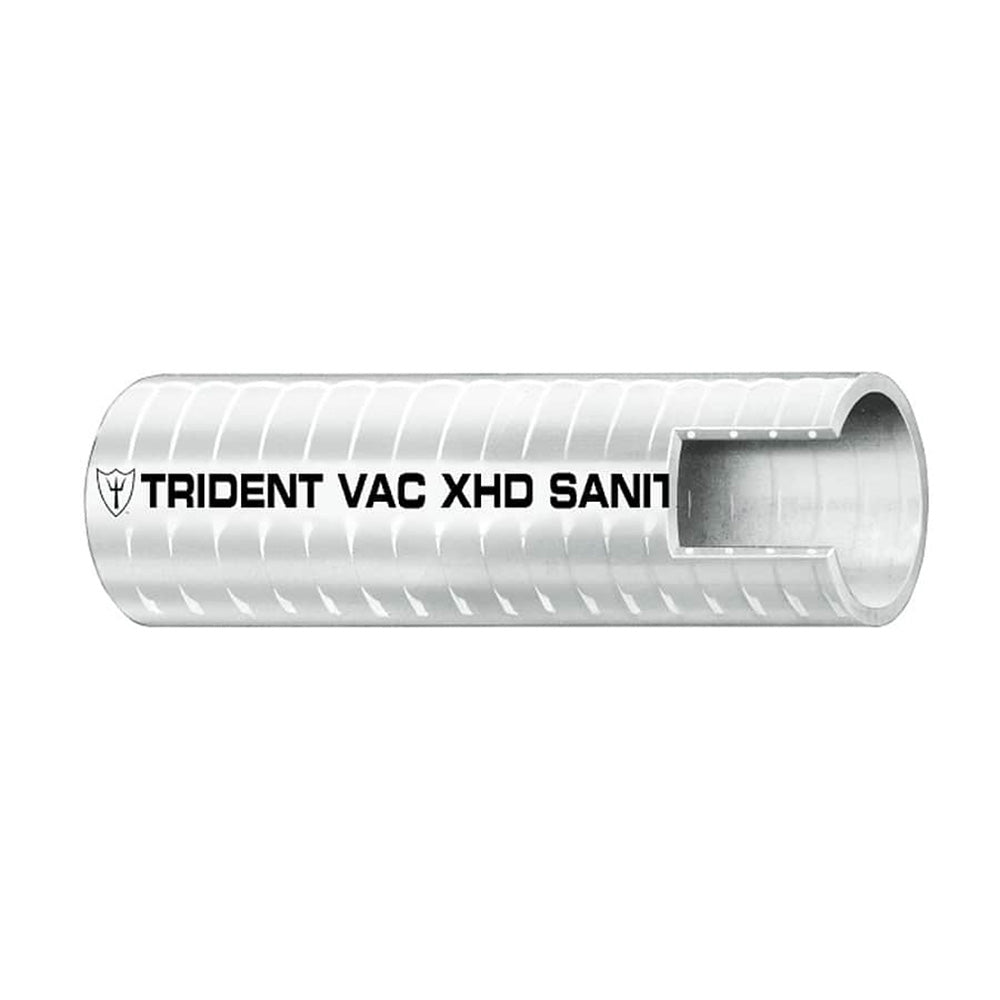Trident Marine 112 VAC XHD Sanitation Hose  Hard PVC Helix  White  Sold by the Foot 1481126FT
