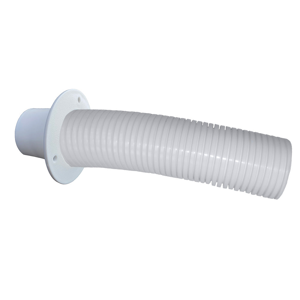 Trident Marine 10 White Stern Flex Hose wTransom Flange TFK10W