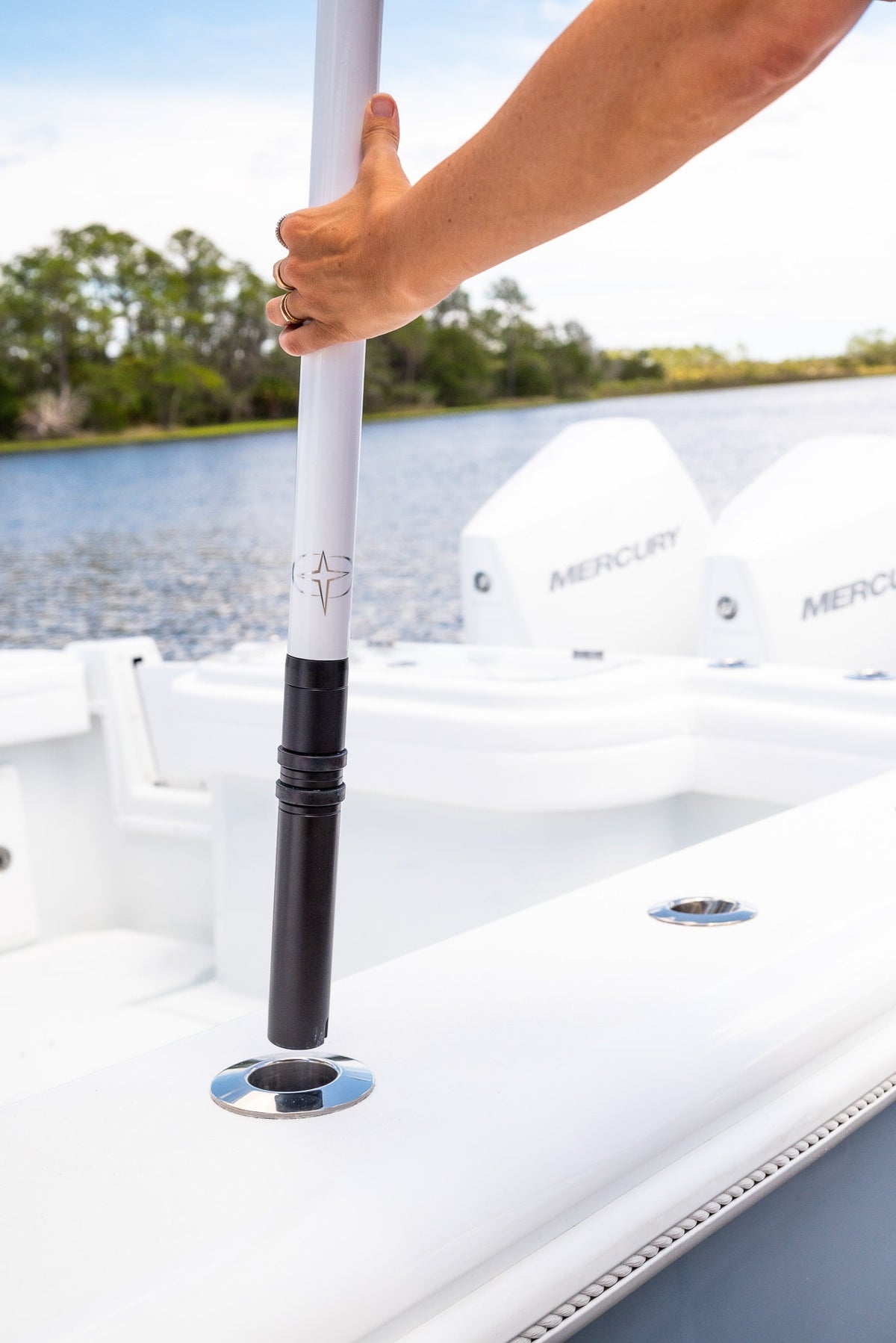 Boat Boarding Handle - White
