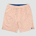 Guy Harvey Castaway 7" Volley Swim Trunk - Dot Palm — TANGERINE (official product shot)