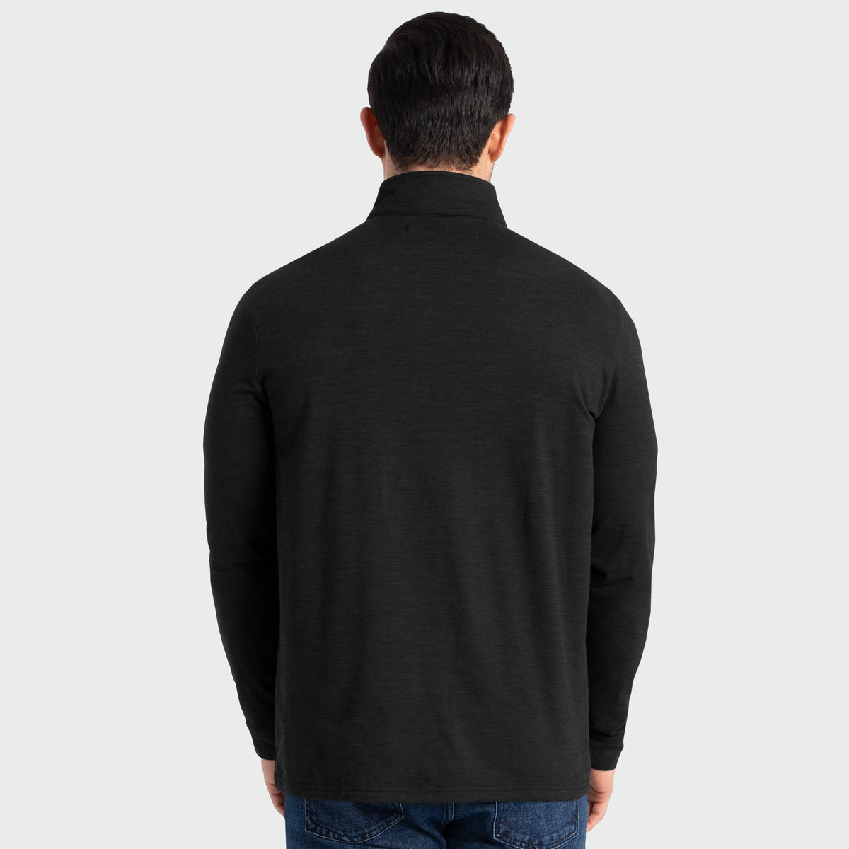 Guy Harvey Coastal Classic Quarter Zip - Caviar — CAVIAR (official product shot)