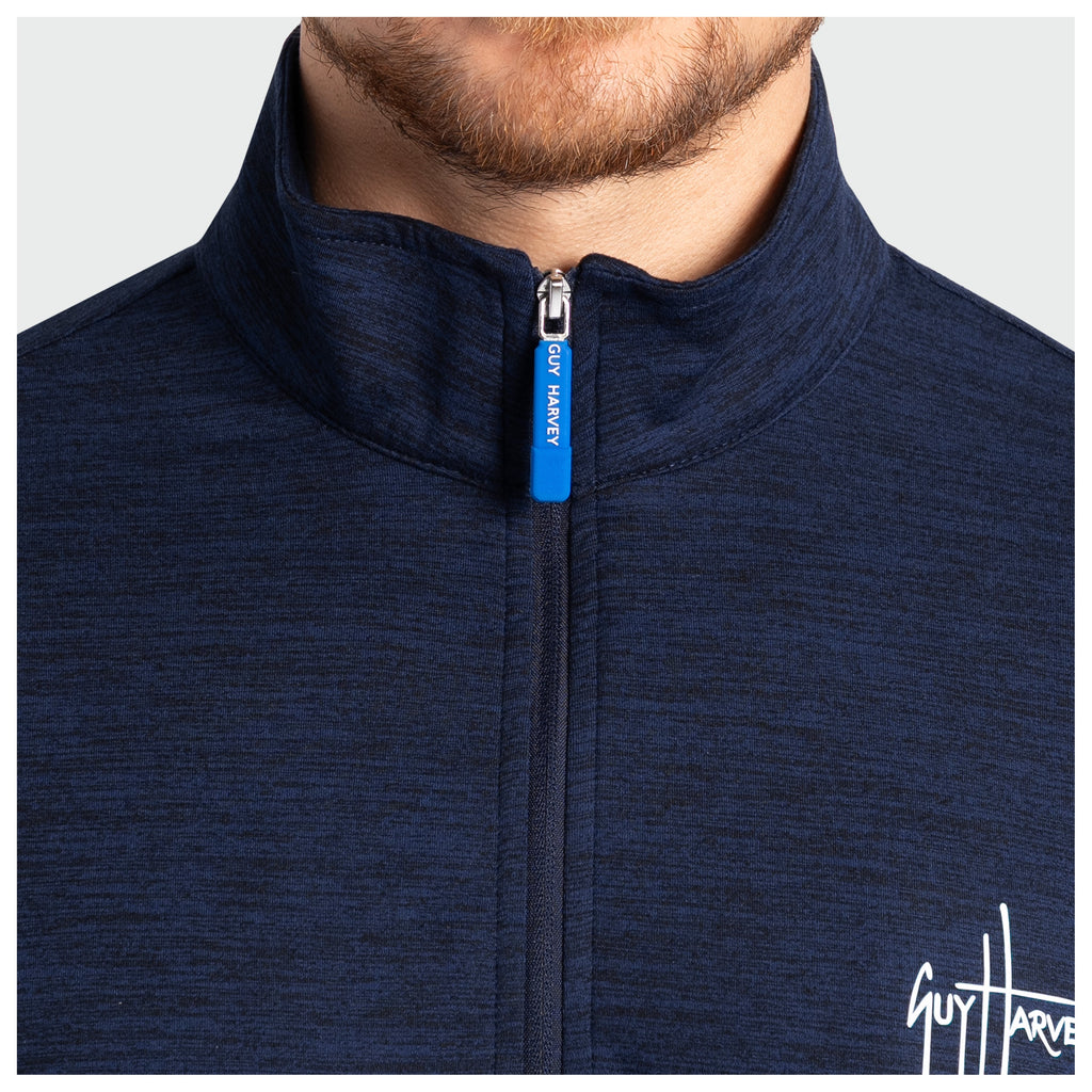 Guy Harvey Coastal Classic Quarter Zip - Estate Blue — ESTATE BLUE (official product shot)
