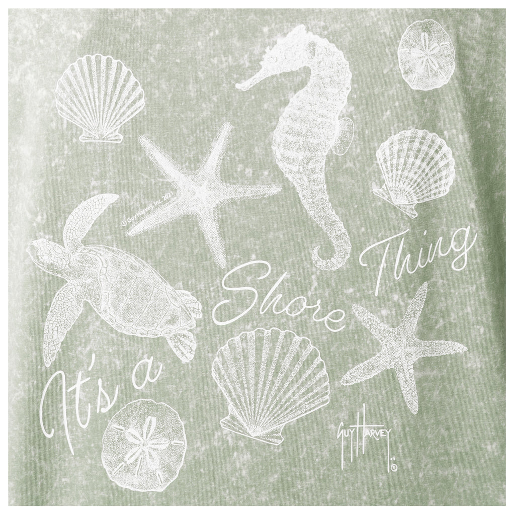 Guy Harvey Coastal Wash Pocket Tee - Shore Thing — BLUE SURF (official product shot)