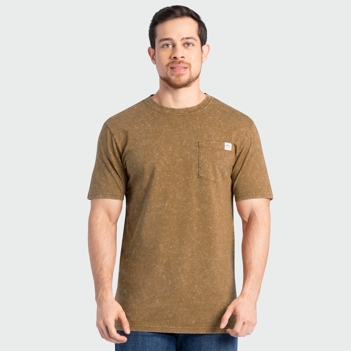 Guy Harvey Coastal Wash Pocket Tee - The Fifty Club — RUBBER BROWN (official product shot)