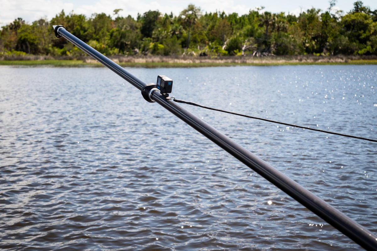 Heavy Duty Dredge Boom, fixed 11ft, for #6 butt, with safety tie back