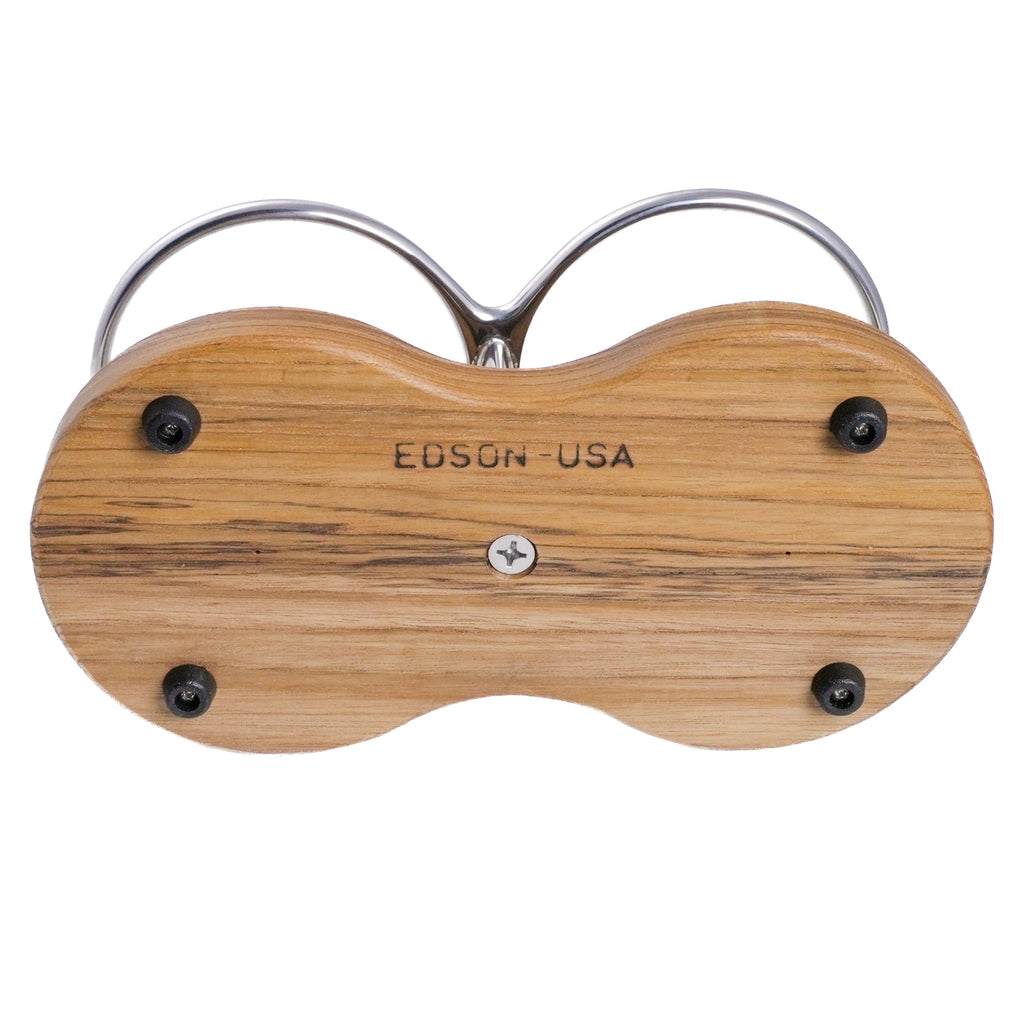 Drink Holder, Double, Stainless with Teak Base