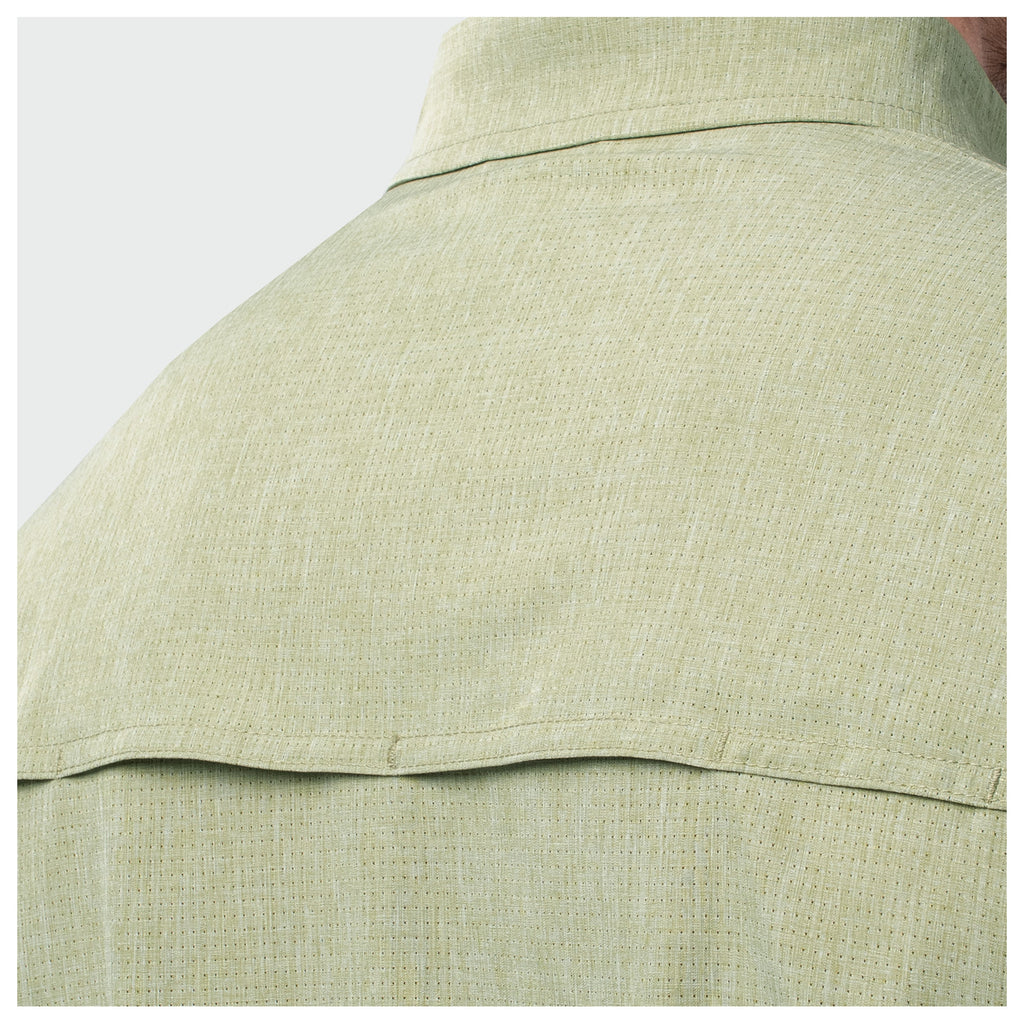 Guy Harvey Eco Angler Long Sleeve Fishing Shirt - Oil Green — OIL GREEN (official product shot)