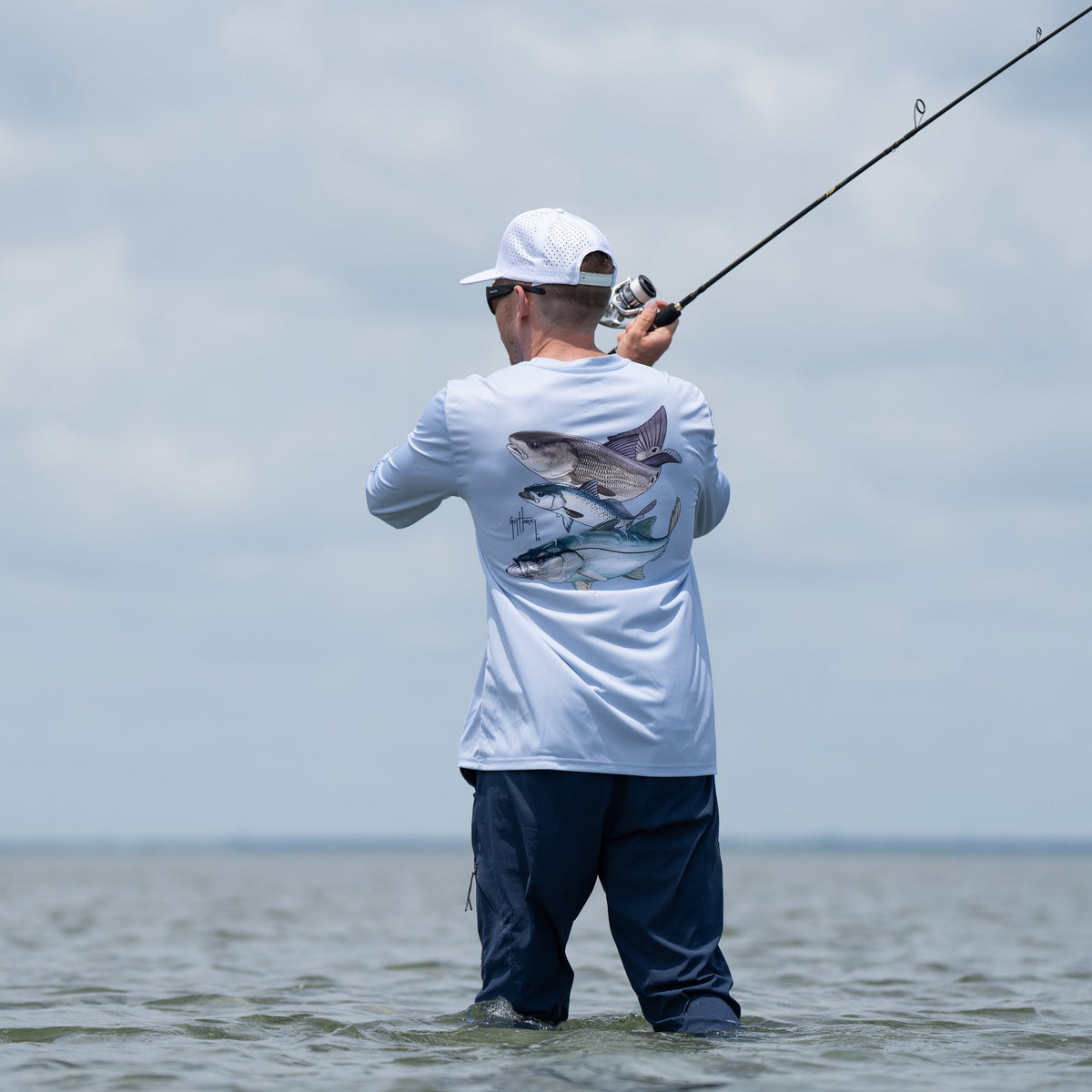 Guy Harvey Eco Cast Sun Protection Crew - The Gulf — SKYWAY (official product shot)