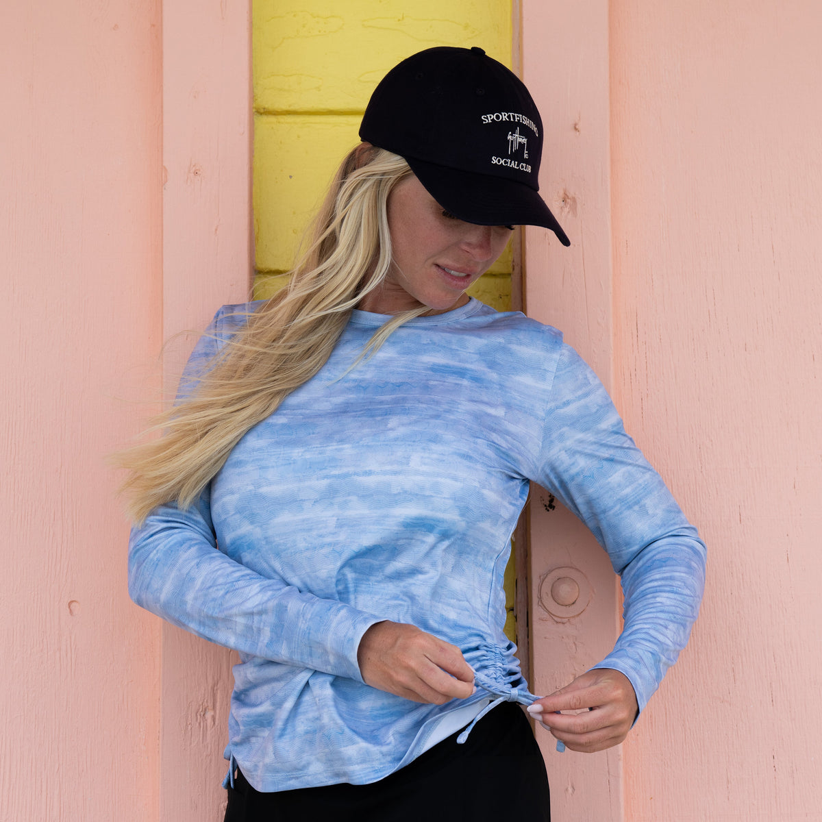 Guy Harvey Eco Cast Sun Protection Rouched Top - Scale Ripple — SKYWAY (official product shot)