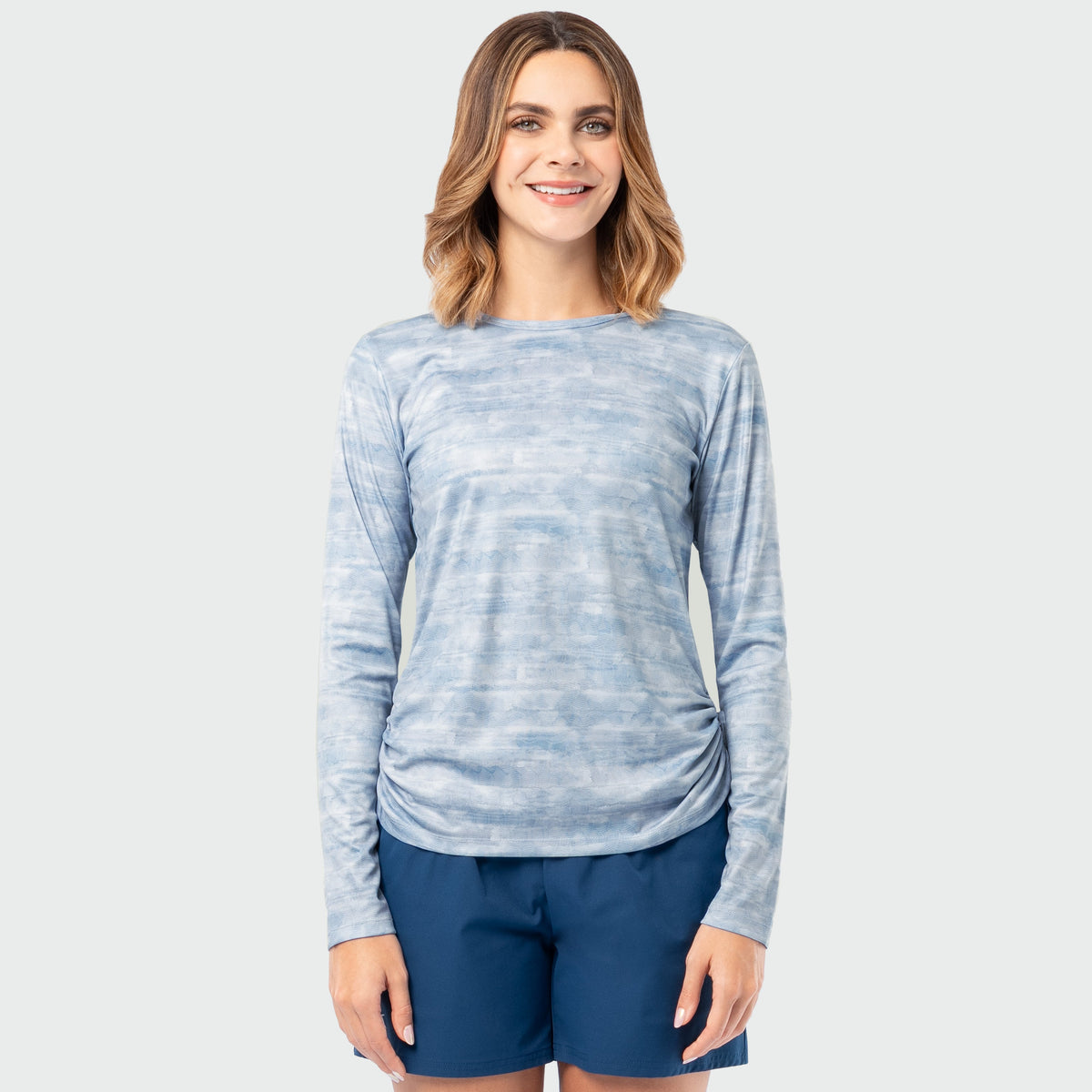 Guy Harvey Eco Cast Sun Protection Rouched Top - Scale Ripple — SKYWAY (official product shot)