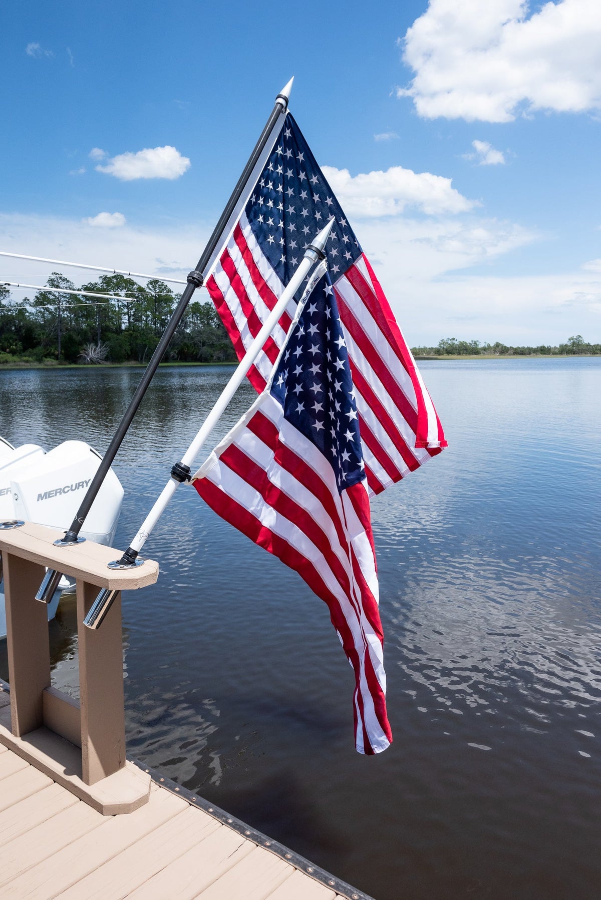 Coastal Hybrid Flagpole, Fixed 4.5', White