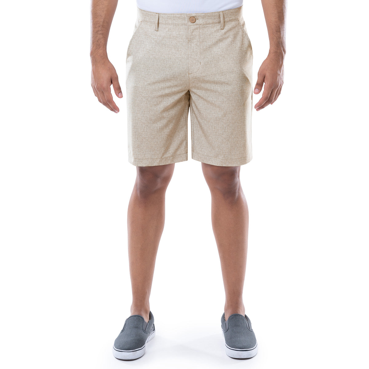 Guy Harvey Dock 2 Deck Active Short - Khaki — PLAZA TAUPE (official product shot)