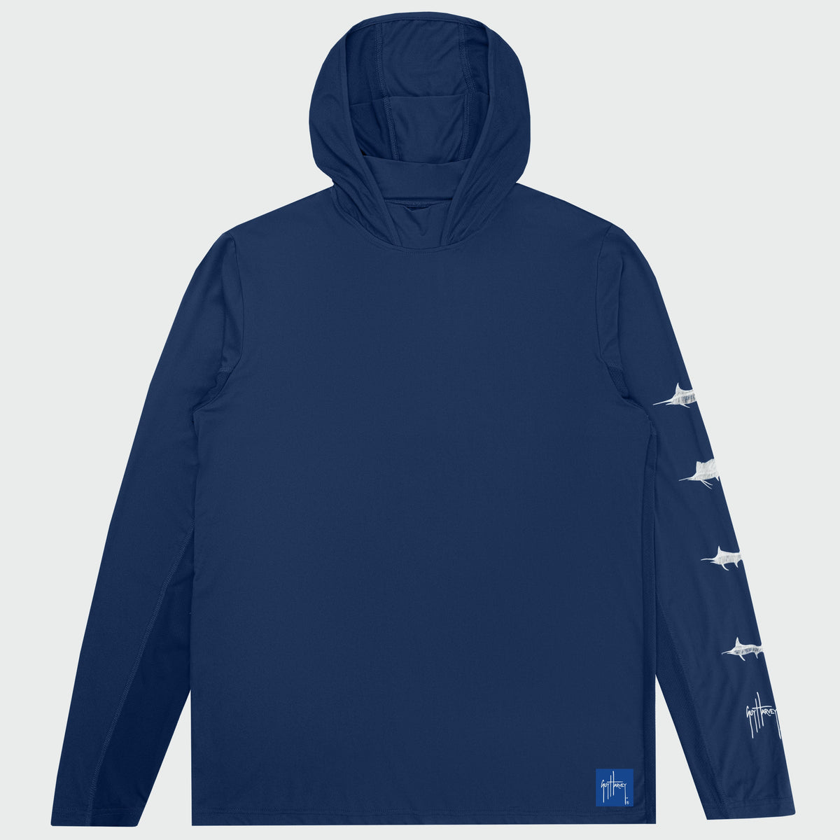 Guy Harvey Men's Marlin Air Sun Protection Hood - Estate Blue — ESTATE BLUE (official product shot)