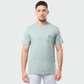 Guy Harvey HarborLite Pocket Tee - Brown Trout — BLUE SURF (official product shot)