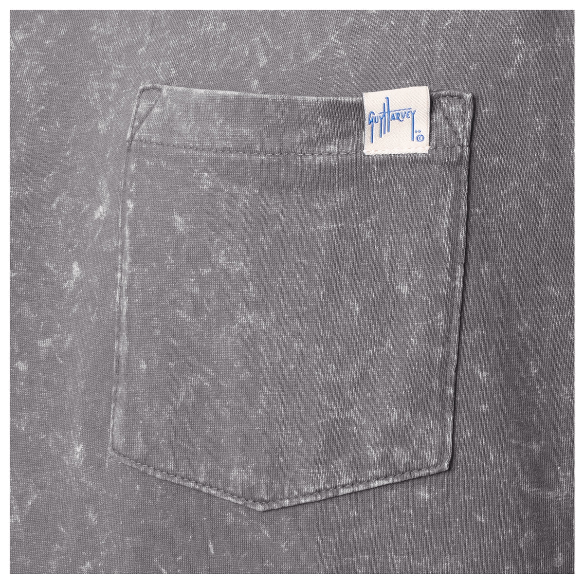 Guy Harvey Coastal Wash Pocket Tee - Scribble Bills — SMOKED PEARL (official product shot)