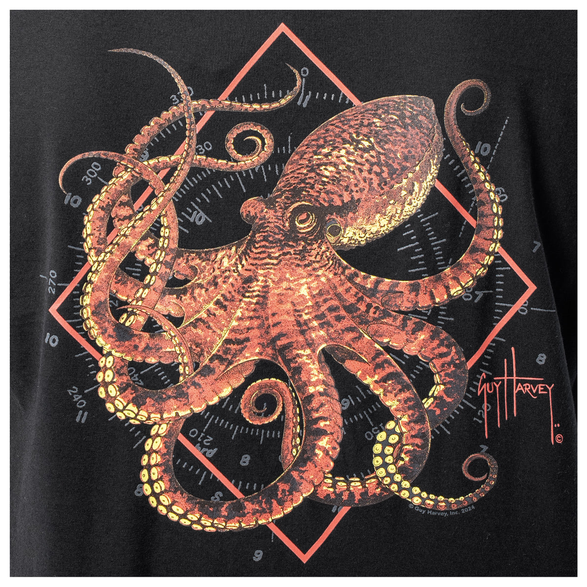 Guy Harvey OG Pocket T-Shirt - Devilfish — CAVIAR (official product shot)