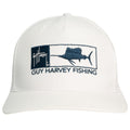 Guy Harvey Perforated Performance Sailfish Snapback — BRIGHT WHITE (official product shot)