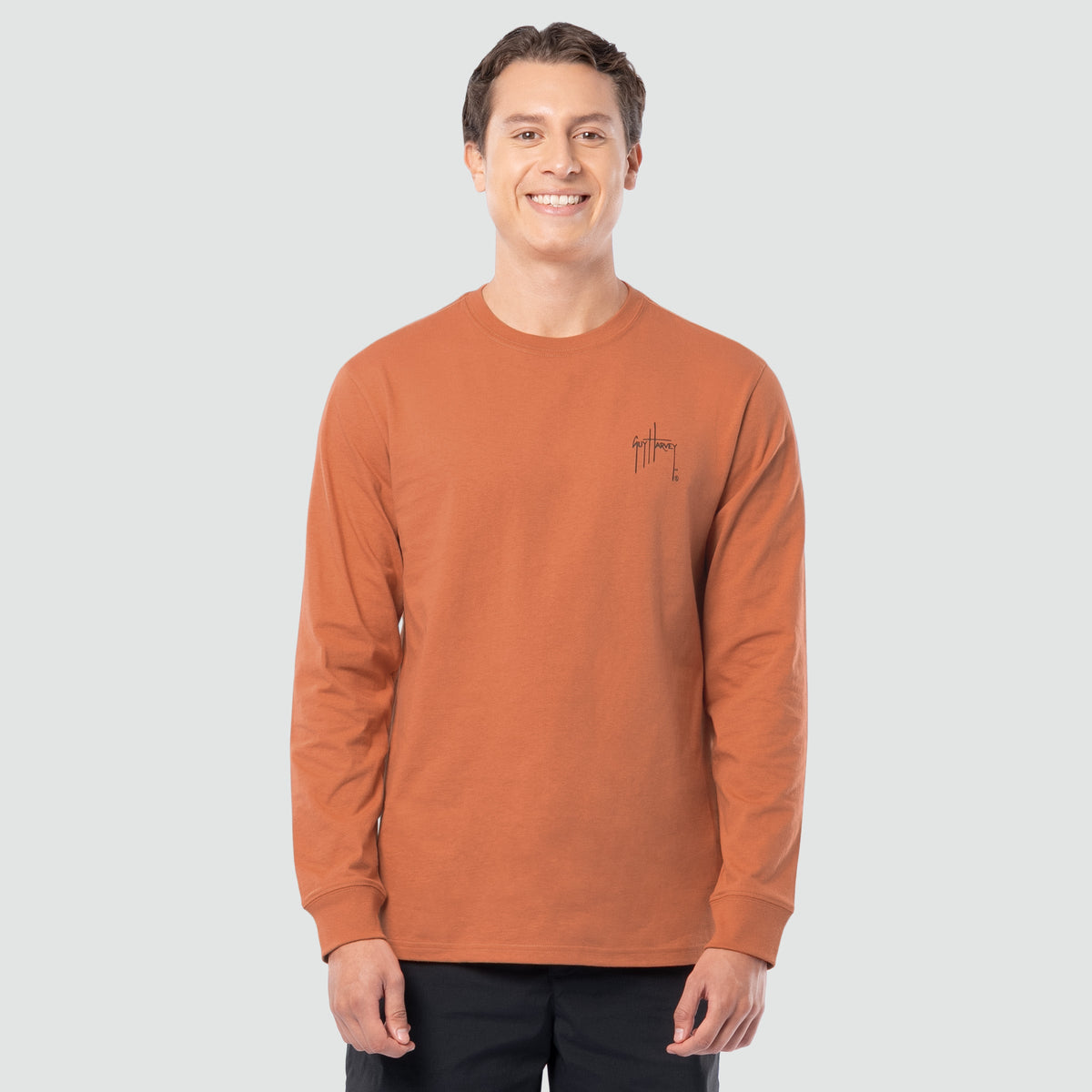 Guy Harvey HarborLite Long Sleeve Tee - Fresh Gear — BONE WHITE (official product shot)