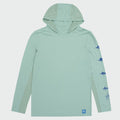 Guy Harvey Kids Marlin Air Sun Protection Hood - Blue Surf — BLUE SURF (official product shot)